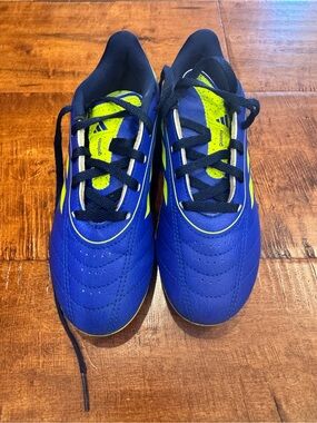 Adidas goletto Blue and Yellow Kids Soccer Cleats